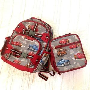 pottery barn kids lightning mcqueen backpack and lunch box
